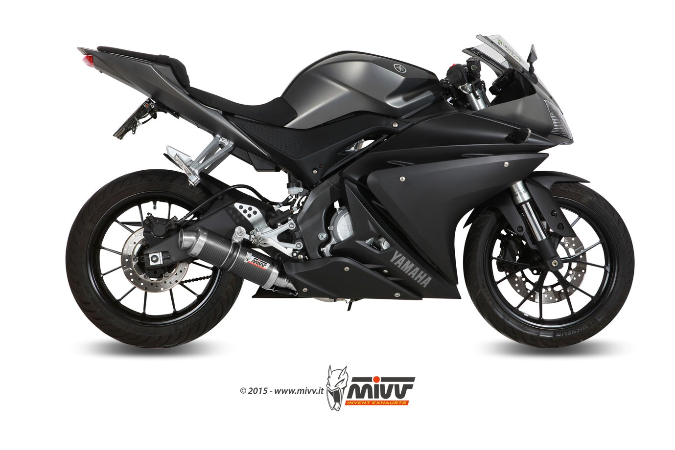 MIVV GP Auspuff Komplettanlage Carbon passend für YAMAHA YZF-R 125 2014-2018