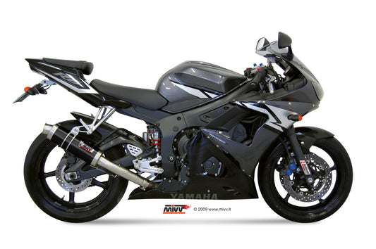 MIVV GP Auspuff schwarz passend für Yamaha YZF-R6 2003-2005