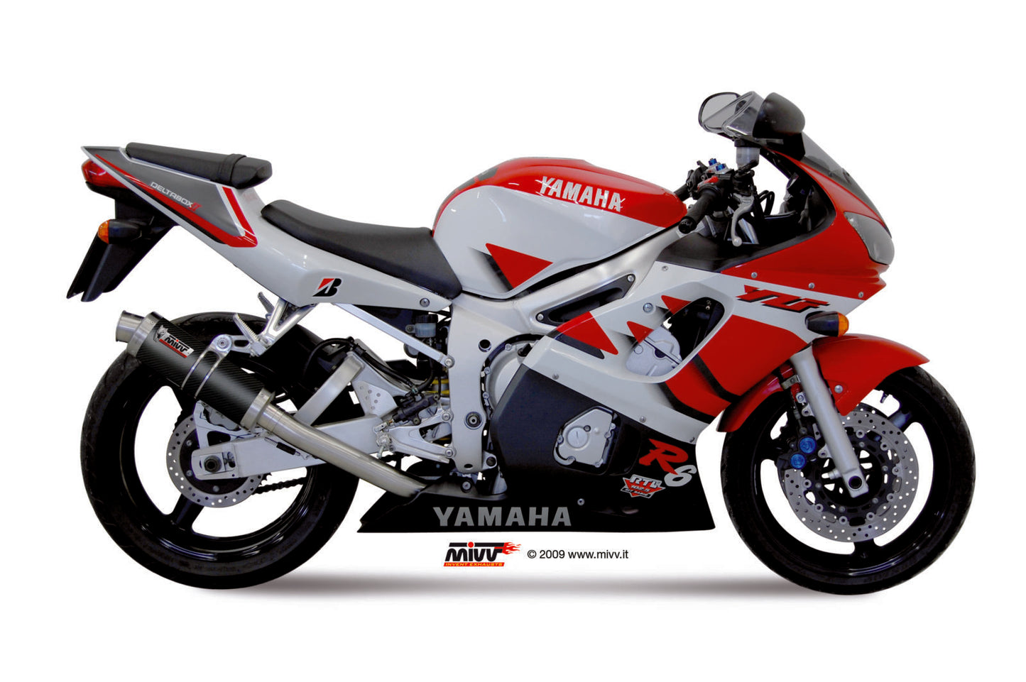 MIVV GP Auspuff Carbon passend für Yamaha YZF-R6 1999-2002