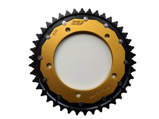 Kettenrad Dual 42Z Teilung 530 gold ZF Innendurchmesser 120 Lochkreis 140 - Kama Bike Parts