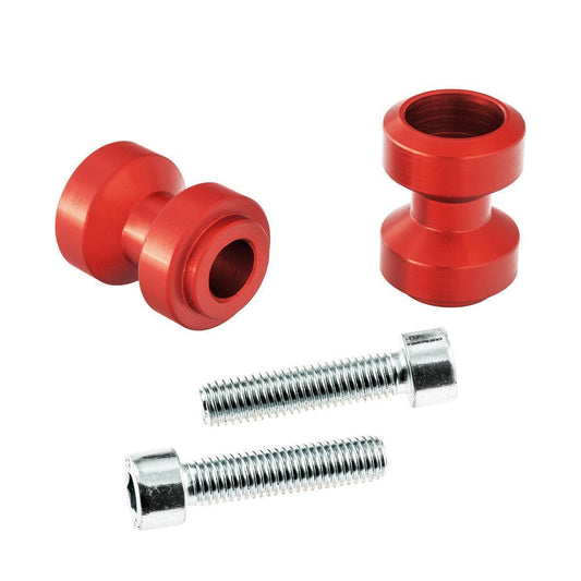 Bobbins Racingadapter Ständeraufnahme für Montageständer M10 rot mit Distanzhülse - Kama Bike Parts