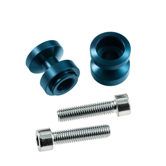 Bobbins Racingadapter Ständeraufnahme für Montageständer M10 x 1,25 blau mit Distanzhülse - Kama Bike Parts