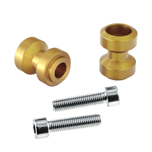Bobbins Racingadapter Ständeraufnahme für Montageständer M10 x 1,25 gold mit Distanzhülse - Kama Bike Parts