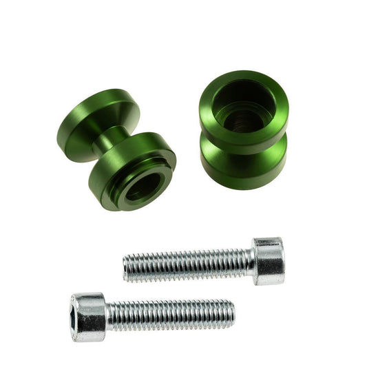 Bobbins Racingadapter Ständeraufnahme für Montageständer M10 x 1,25 grün mit Distanzhülse - Kama Bike Parts