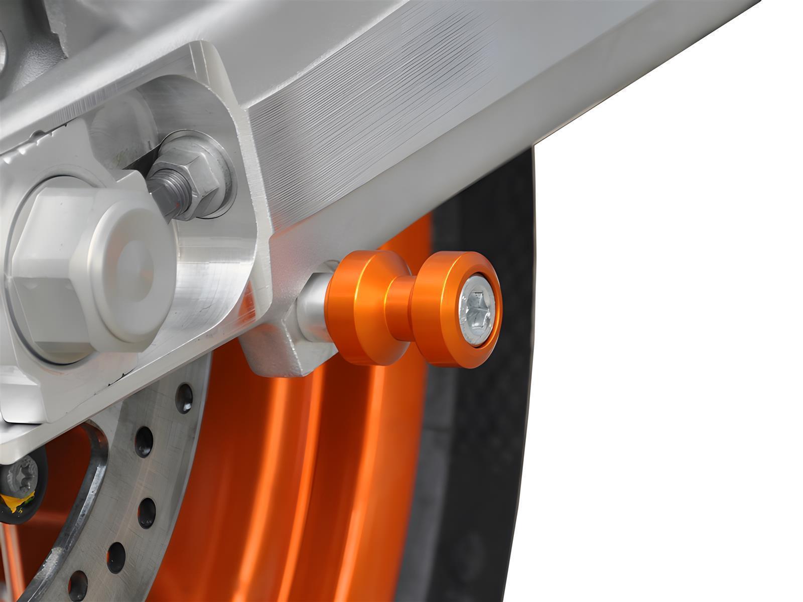 Bobbins Racingadapter Ständeraufnahme für Montageständer M10 x 1,25 orange mit Distanzhülse - Kama Bike Parts