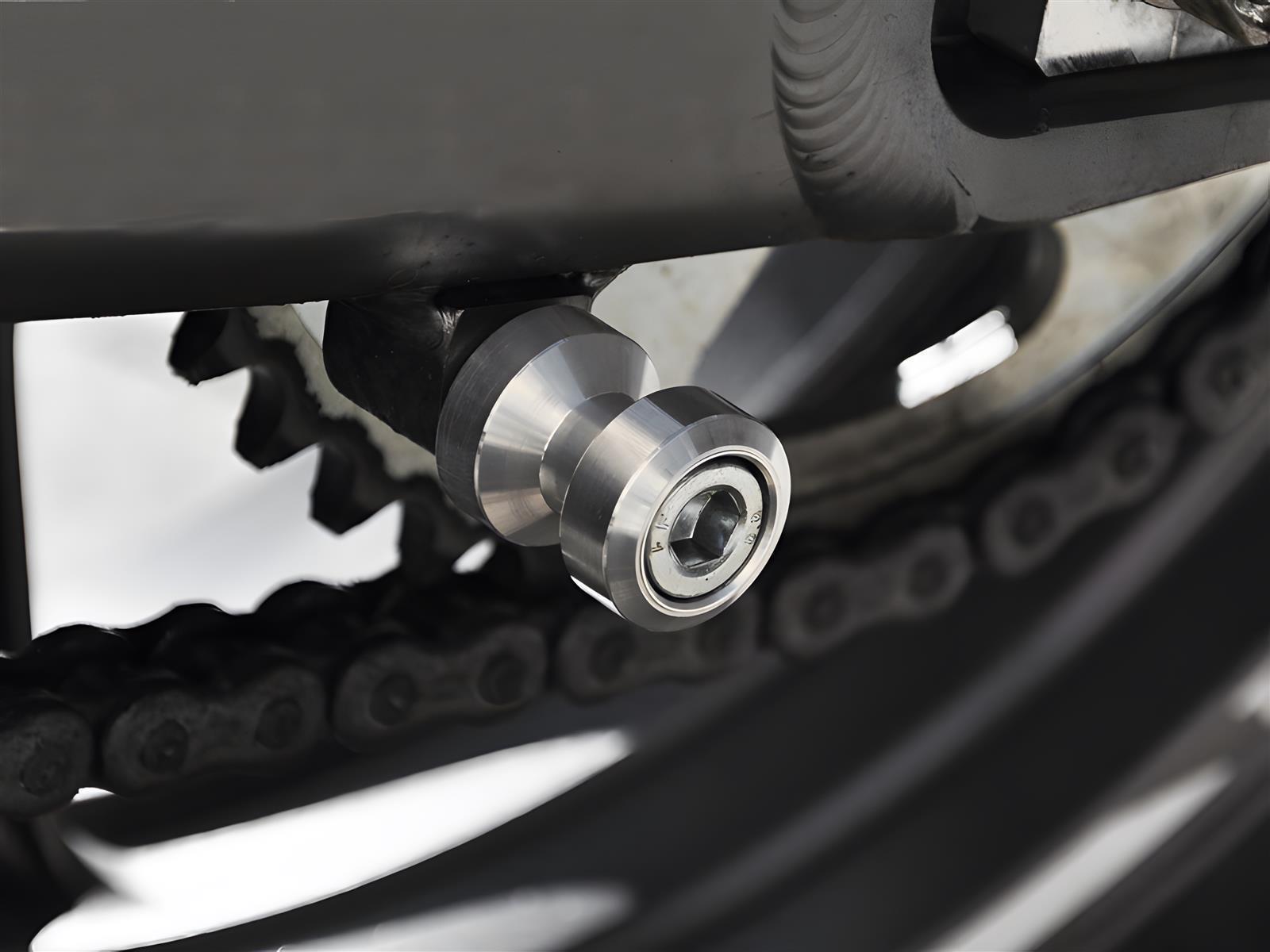 Bobbins Racingadapter Ständeraufnahme für Montageständer M10 x 1,25 silber mit Distanzhülse - Kama Bike Parts