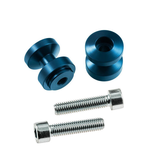 Bobbins Racingadapter Ständeraufnahme für Montageständer M8 blau mit Distanzhülse - Kama Bike Parts