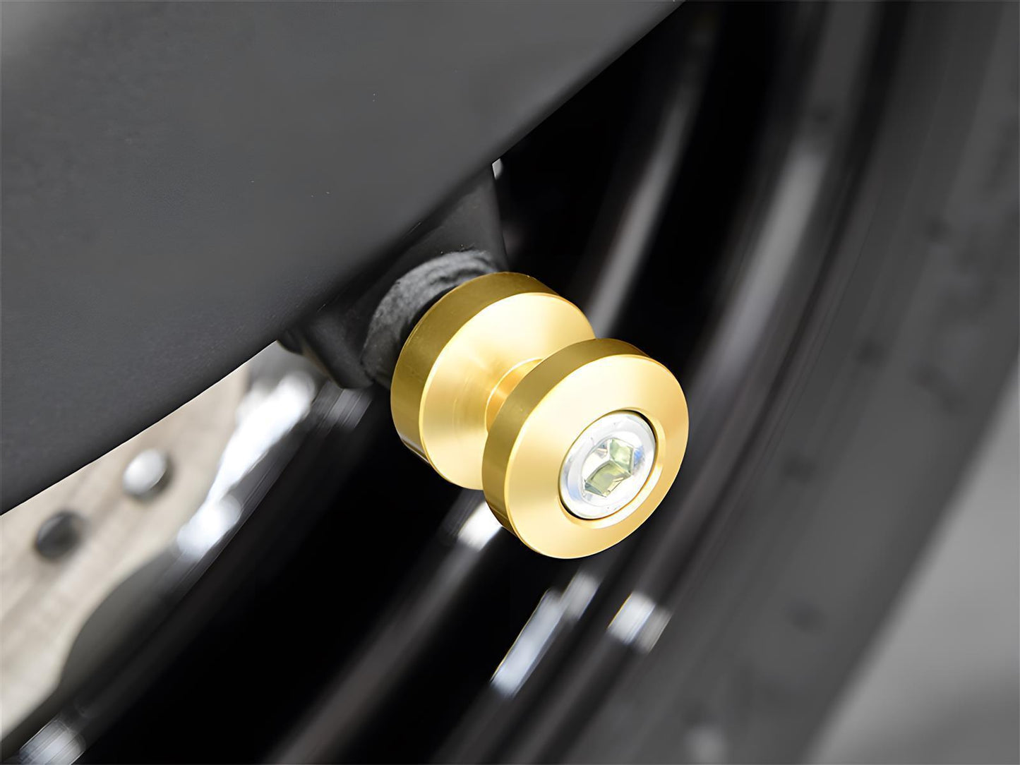 Bobbins Racingadapter Ständeraufnahme für Montageständer M8 gold mit Distanzhülse - Kama Bike Parts