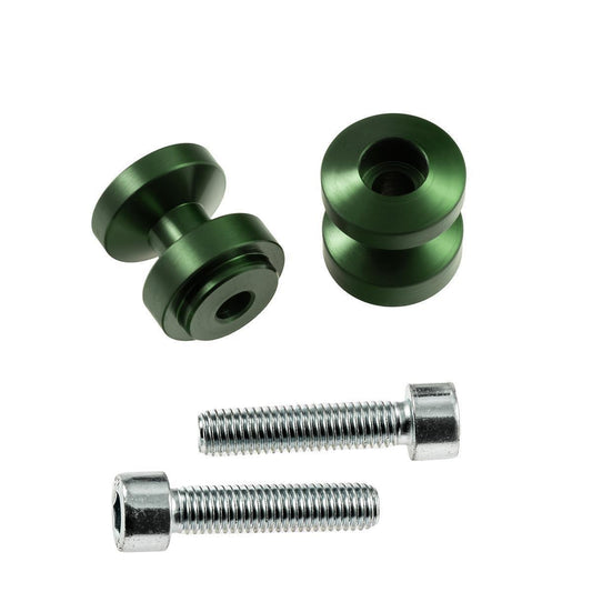 Bobbins Racingadapter Ständeraufnahme für Montageständer M8 grün mit Distanzhülse - Kama Bike Parts