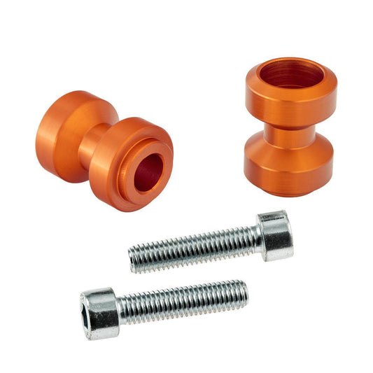 Bobbins Racingadapter Ständeraufnahme für Montageständer M8 orange mit Distanzhülse - Kama Bike Parts