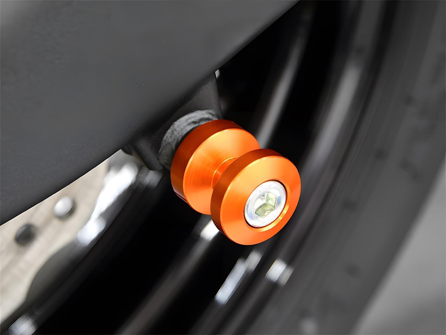 Bobbins Racingadapter Ständeraufnahme für Montageständer M8 orange mit Distanzhülse - Kama Bike Parts