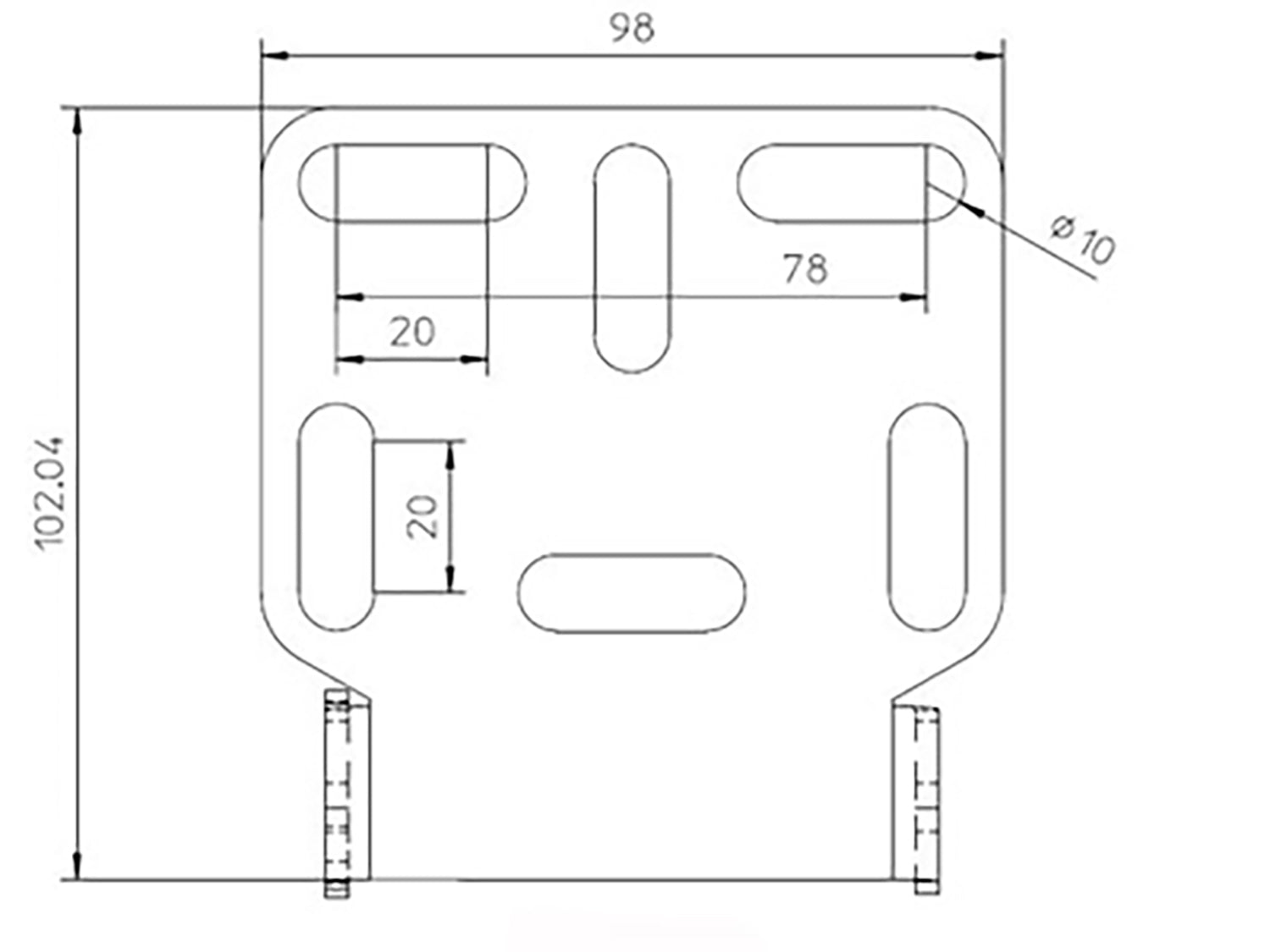 Kennzeichenhalter Universal Typ 2 - Kama Bike Parts
