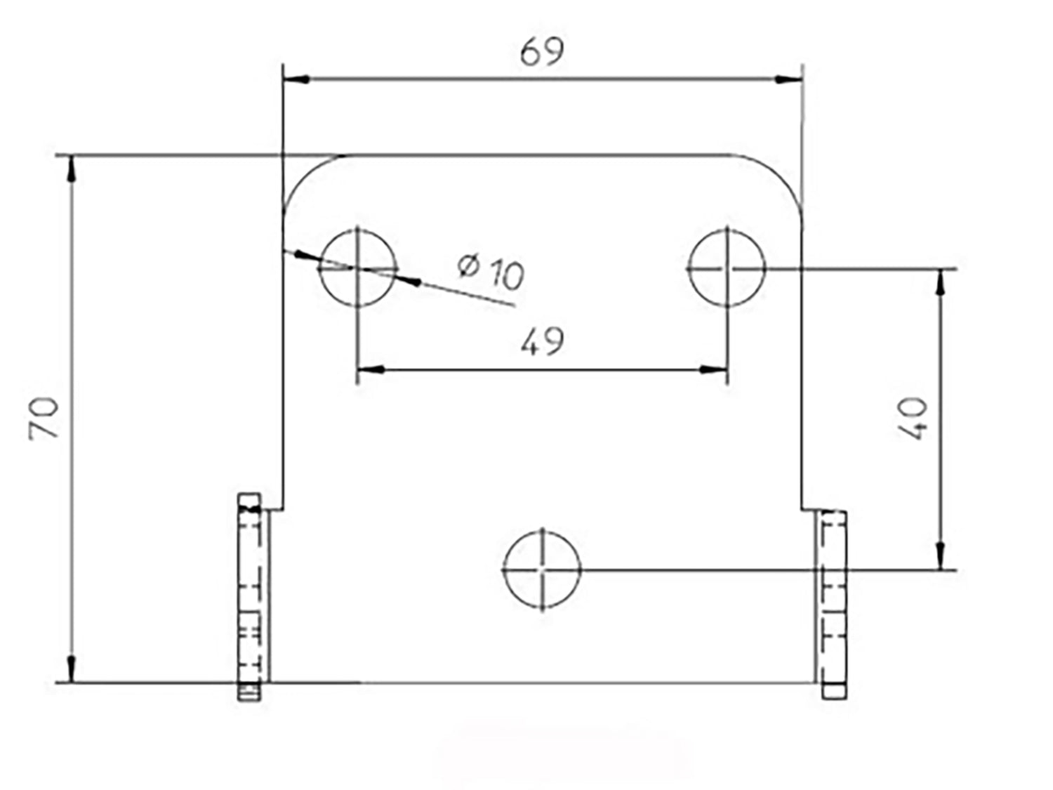 Kennzeichenhalter Universal Typ 3 - Kama Bike Parts