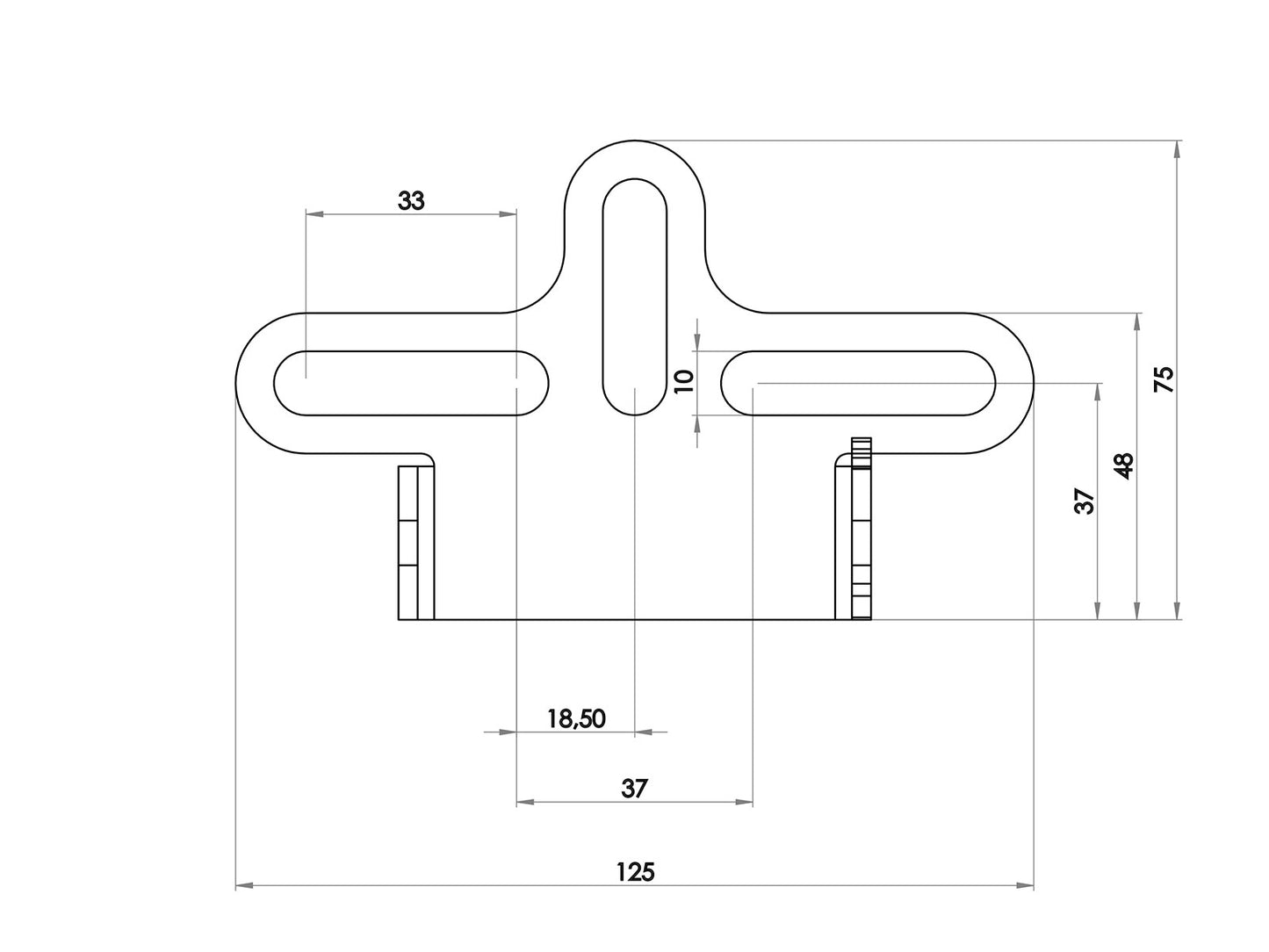 Kennzeichenhalter Universal Typ 6 - Kama Bike Parts