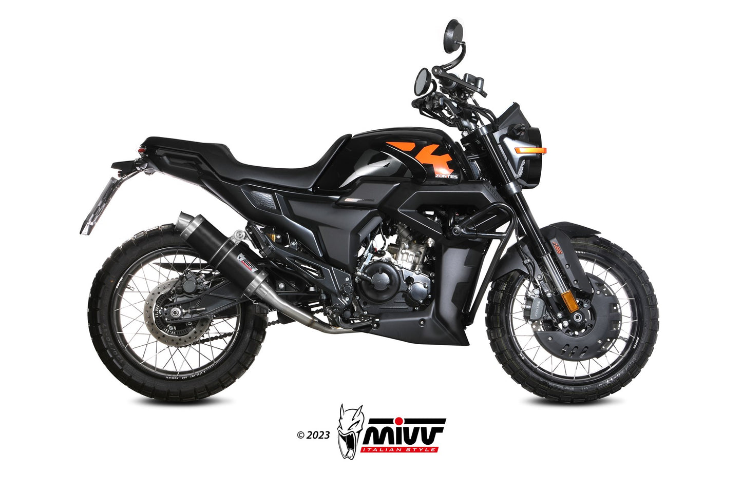 MIVV GP Auspuff Komplettanlage schwarz passend für ZONTES ZT 125 GK 2021-2024