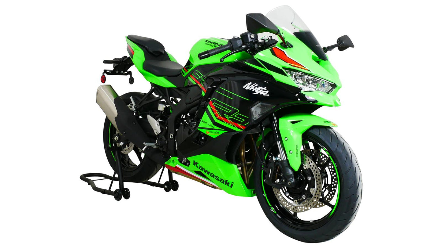 MRA Racingscheibe "R" klar passend für Kawasaki ZX-4 R / ZX- 4 RR 2023-
