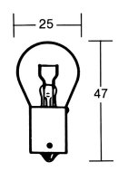 - Kein Hersteller - P21W Incandescent lamp 12V 21W BA15s