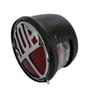 SHIN YO LED-Rücklicht STOP, rotes Glas, schwarzes Metallgehäuse