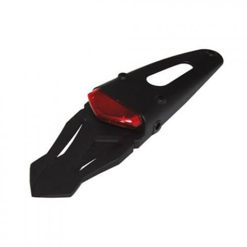 SHIN YO LED taillight, red glass, with universal rear plastic in black