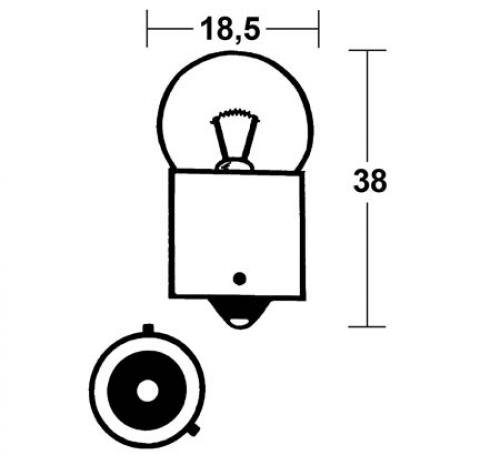 - Kein Hersteller - RY10W incandescent lamp 12V 10W BAU15S, yellow