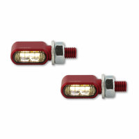 HIGHSIDER CNC LED turn signal/position light LITTLE BRONX, red, tinted, E-approved, pair
