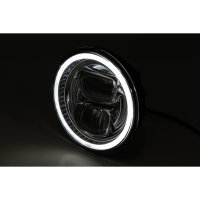 HIGHSIDER 5 3/4 inch LED headlight FRAME-R2 type 7, black, lateral mounting