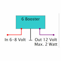 Axel Joost 6 booster, 6 volt to 12 volt voltage converter