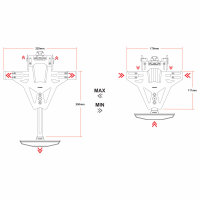 Highsider Kennzeichenhalter AKRON passend für Yamaha MT-07 Tracer/700/7 MT-09 Tracer/900/9 2015-