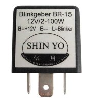 SHIN YO Flasher relay SY-02, 3-pole, 12 VDC, 1-100 Watt