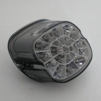 SHIN YO LED taillight, tinted glass and chrome reflector, for many HD models 1973-1998
