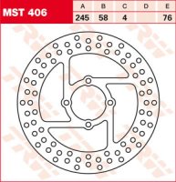 TRW Lucas Brake disc MST406, rigid