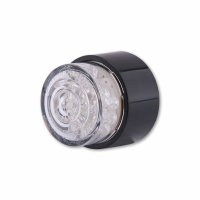 SHIN YO LED-Mini-Rücklicht BULLET, rund mit schwarzem Gehäuse