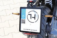 HIGHSIDER CNC Kennzeichen Halteplatte mit Uni- Halter Typ...