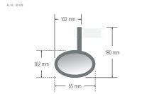 HIGHSIDER CONERO handlebar end mirror with LED turn signal