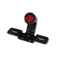 SHIN YO LED taillight OLD SCHOOL TYP3, black, red glass, with number plate holder